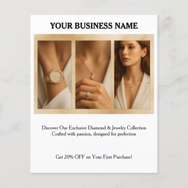 Personalizar o Folheto Mínimo do Marketing para Em (Frente)