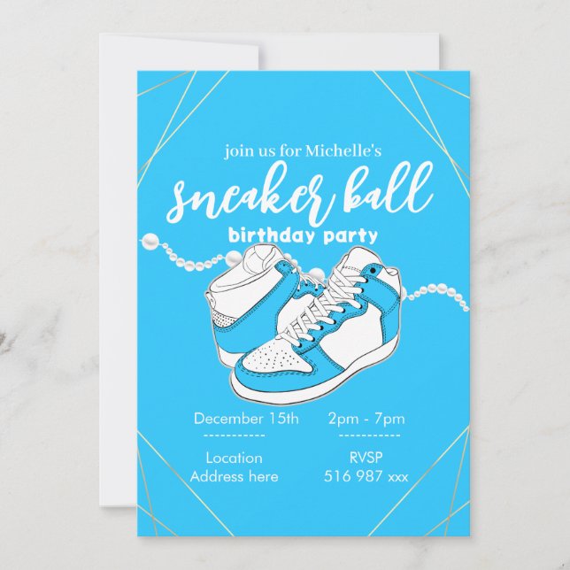 Personalizar o modelo de convite da bola de tênis  (Frente)