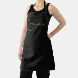 Personalizar o nome e o monograma Dourado preto in