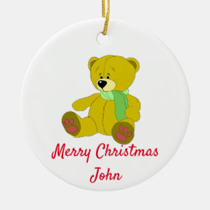 Personalizar o Ornamento Cerâmico de Ursinho Nomea