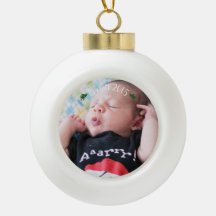 Personalizar o Ornamento de Bola Cerâmica de Fotos