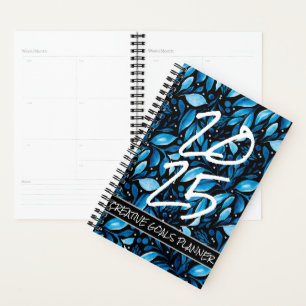 Personalizar o Planejador Botânico Preto/Azul 2025