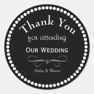 Personalizar Obrigado Clássico Do Adesivo Redondo