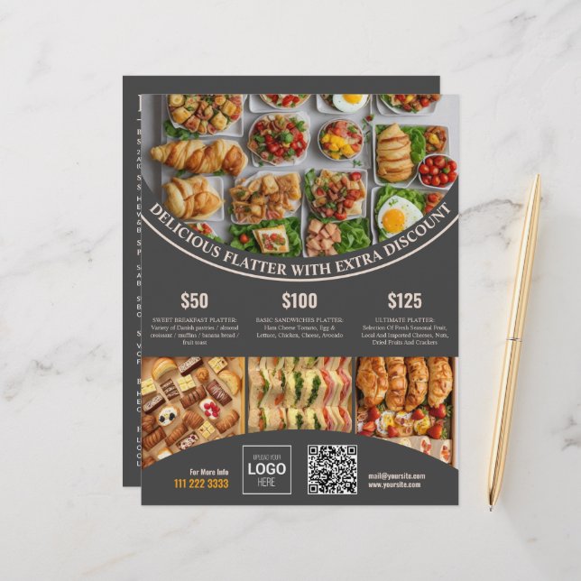 Personalizar online este menu e preço de Comida le (Frente/Verso In Situ)