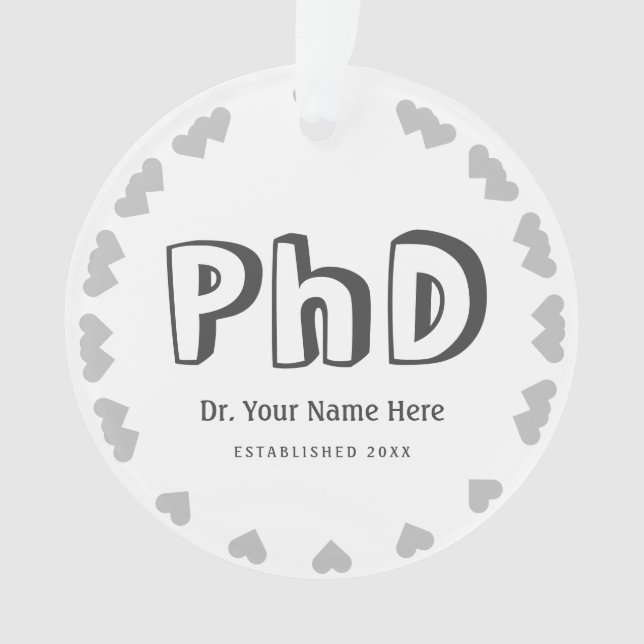 Personalizar Ornamento de Graduação de PhD (Frente)
