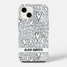 Personalizar padrão do na moda Black e White Heart