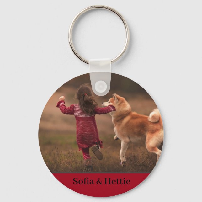 Personalizar Porta-Chaves - Sua Foto e Nome(s) (Frente)