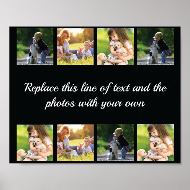 Personalizar poster de texto e colagem de fotos (Frente)