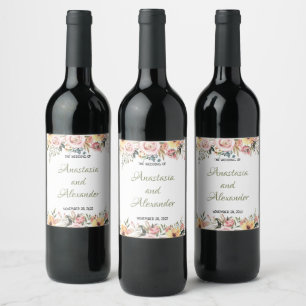 Personalizar rótulo do vinho Marca aquarela
