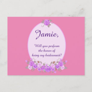 Personalizar Seja o meu convite floral roxo da dam