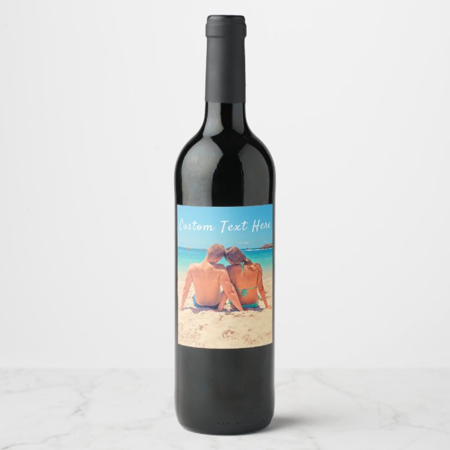 Personalizar sua etiqueta de vinho fotográfico com (Frente)