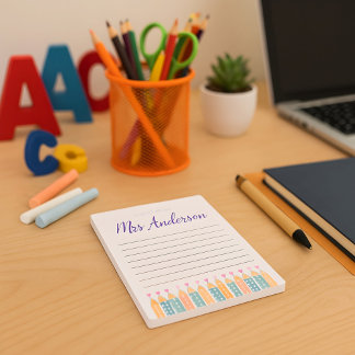 Personalizar Uma Nota Do Bloco De Notas Do Profess