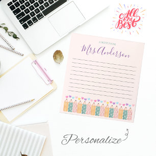 Personalizar Uma Nota Do Bloco De Notas Do Profess