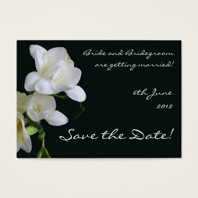 Personalizável Salvar a placa de data, Freesias br (Frente)