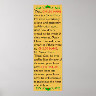 PERSONALIZÁVEL Sim! Há um poster de Papai Noel!