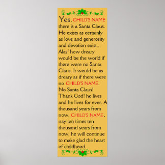 PERSONALIZÁVEL Sim! Há um poster de Papai Noel!