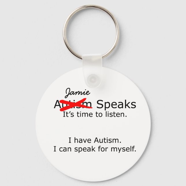 Personalizável Você Fala Chaveiro de Autismo (Frente)