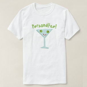 Personalize a camiseta feliz Martini
