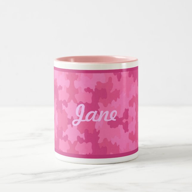 Personalize a caneca cor-de-rosa brilhante (Centro)