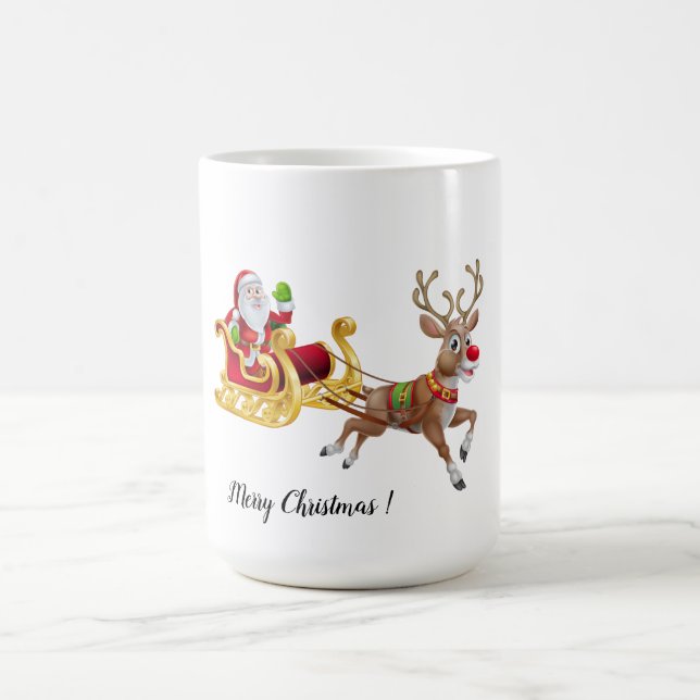 Personalize a caneca de café de dois tons de Natal (Centro)