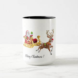 Personalize a caneca de café de dois tons de Natal