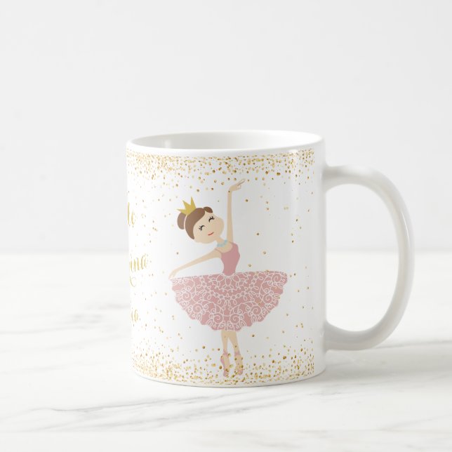 personalize a caneca pequena do nome da bailarina (Direita)