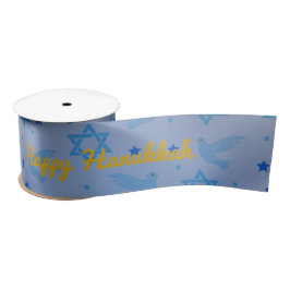 Personalize a fita Satin da Dove HANUKKAH