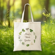 Personalize a sua bolsa de tote de jardim herbáceo
