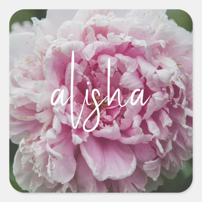 Personalize! Adesivos Florais Peônia Rosa (Frente)