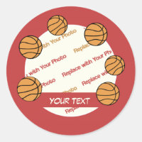 PERSONALIZE Basquetebol -- Adesivos de Foto e Text