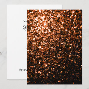 Personalize Bronze brilhos faíscas Convite