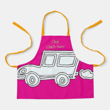 Personalize Carro Divertido Infantil Rosa Claro Ar