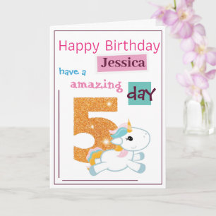 Personalize Cartão de Aniversário de Meninas Fofas