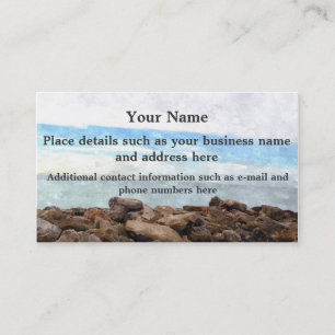 Personalize cartões de visitas da cena da praia d