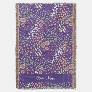 Personalize cobertor roxo caprichoso
