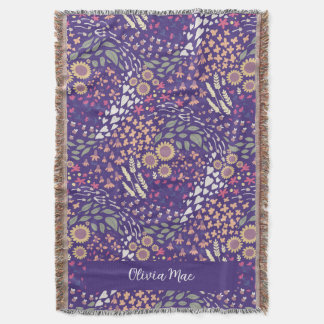 Personalize cobertor roxo caprichoso