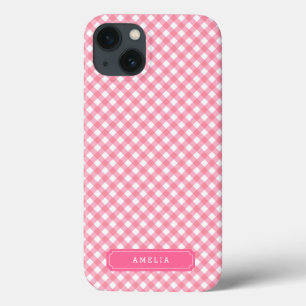 Personalize com o nome Baby Pink Gingham
