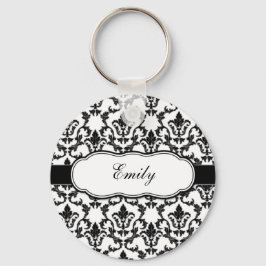 Personalize com seu nome Damask Chaveiro