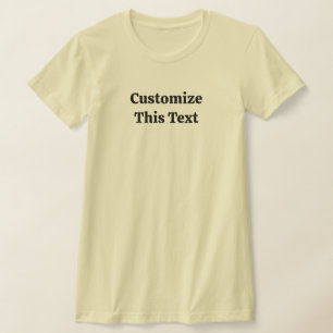 Personalize Esta Camiseta de Texto como Presente p
