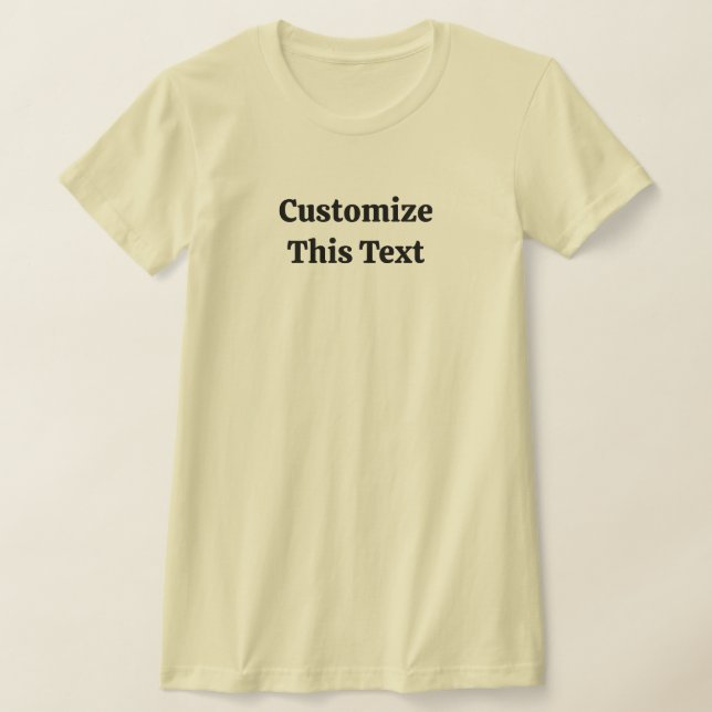 Personalize Esta Camiseta de Texto como Presente p (Postura )