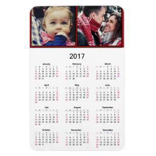 Personalize este mini calendário 2017 do ímã