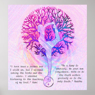 Personalize este poster - ioga cor-de-rosa Yin