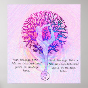 Personalize este poster - ioga cor-de-rosa Yin