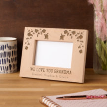 Personalize | Floral Elegante Nós Amamos Você Vovó