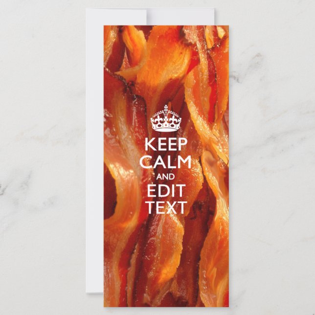 Personalize Isto com Keep Calm e Bacon Sizzling (Frente)