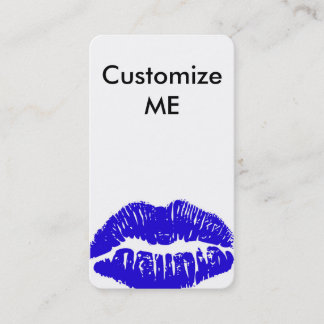 Personalize-me! Cartão de visita azul dos lábios