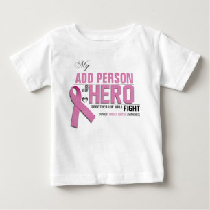 Personalize MINHA camisa do bebê do HERÓI: Canc