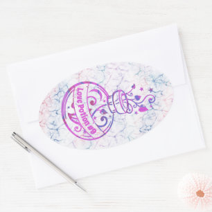 Personalize o adesivo Oval da garrafa de poção