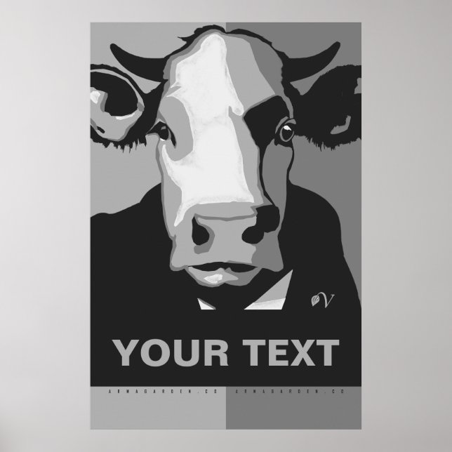 Personalize-o Poster de Arte Pop em Preto e Branco (Frente)