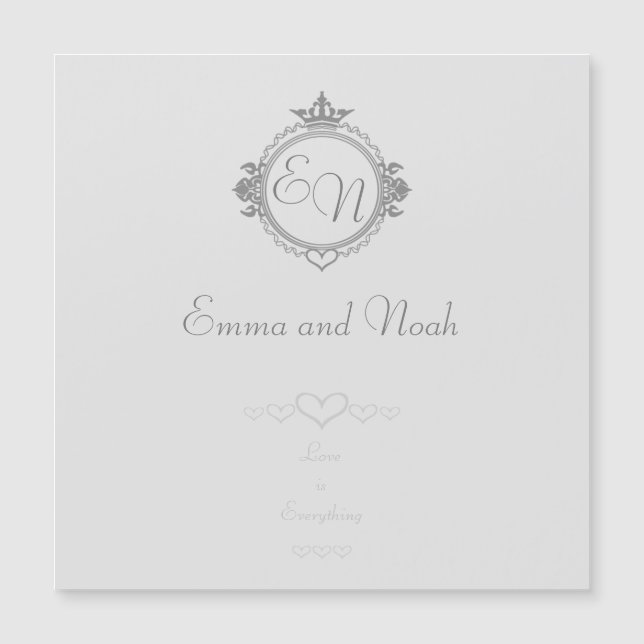 Personalize os nomes, iniciais e a frase Amor (Frente)